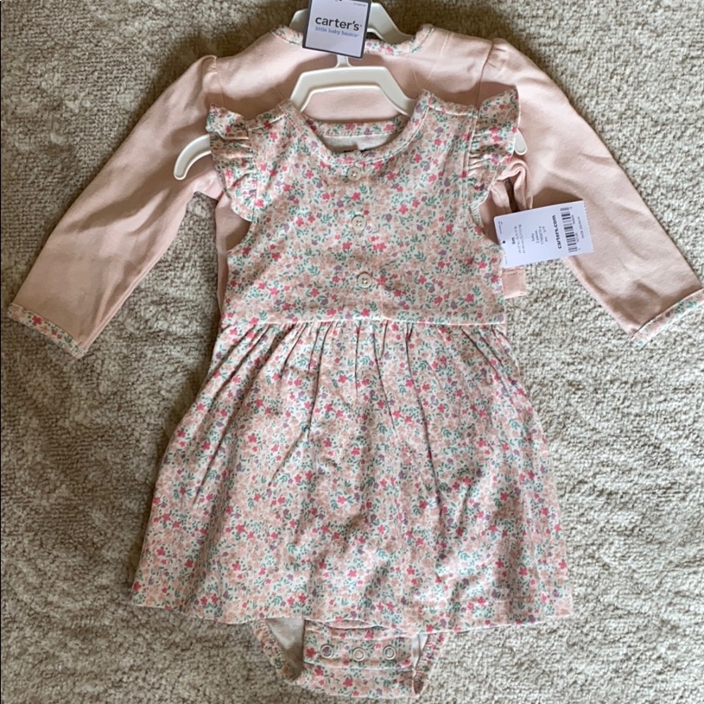 6 month carters dress with cardigan